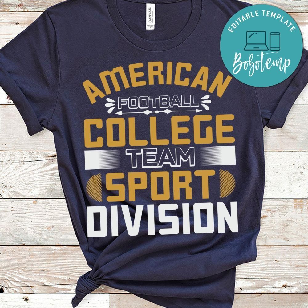 American Football College Team Sport Division Shirts