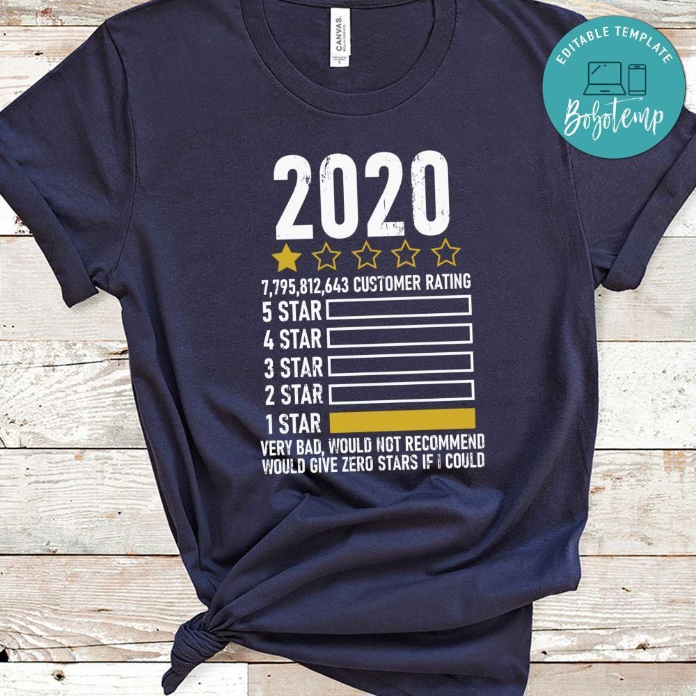 2020 Bad Would Not Recommend One Star Shirt