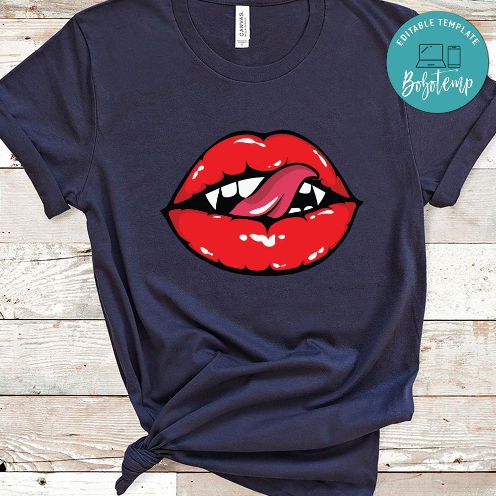 Vampire Lips Halloween Shirt