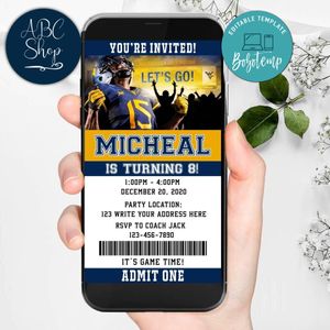 Electronic West Virginia Mountaineers Ticket Electronic Invite Birthday Invitations Instant Download