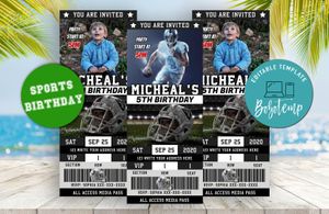 Las Vegas Raiders Birthday Ticket Invitations Instant Download