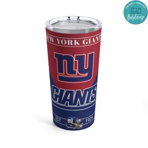 New York Giants 20 oz Skinny Tumbler Customizable Design Template Instant Download