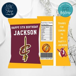 Cleveland Cavaliers Chip Bags Digital File Printable Instant Download