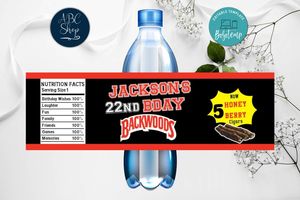 Printable Backwoods Cigar Water Bottle Labels Instant Download