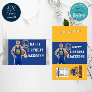 Golden State Warriors Candy Bar Digital File Printable Instant Download
