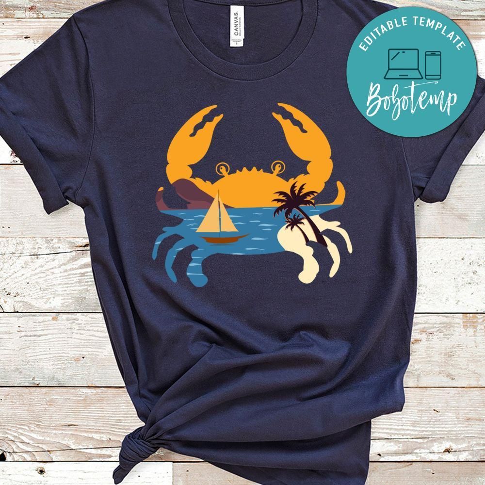 Crab And Beach Shirt