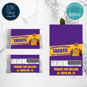 Kobe Bryant Rice Krispie Treat Digital File Printable Instant Download