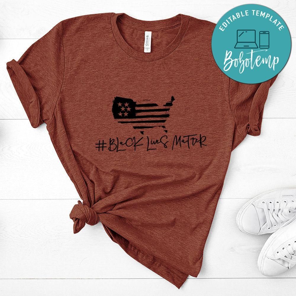 Black Lives Matter American Flag Shirt
