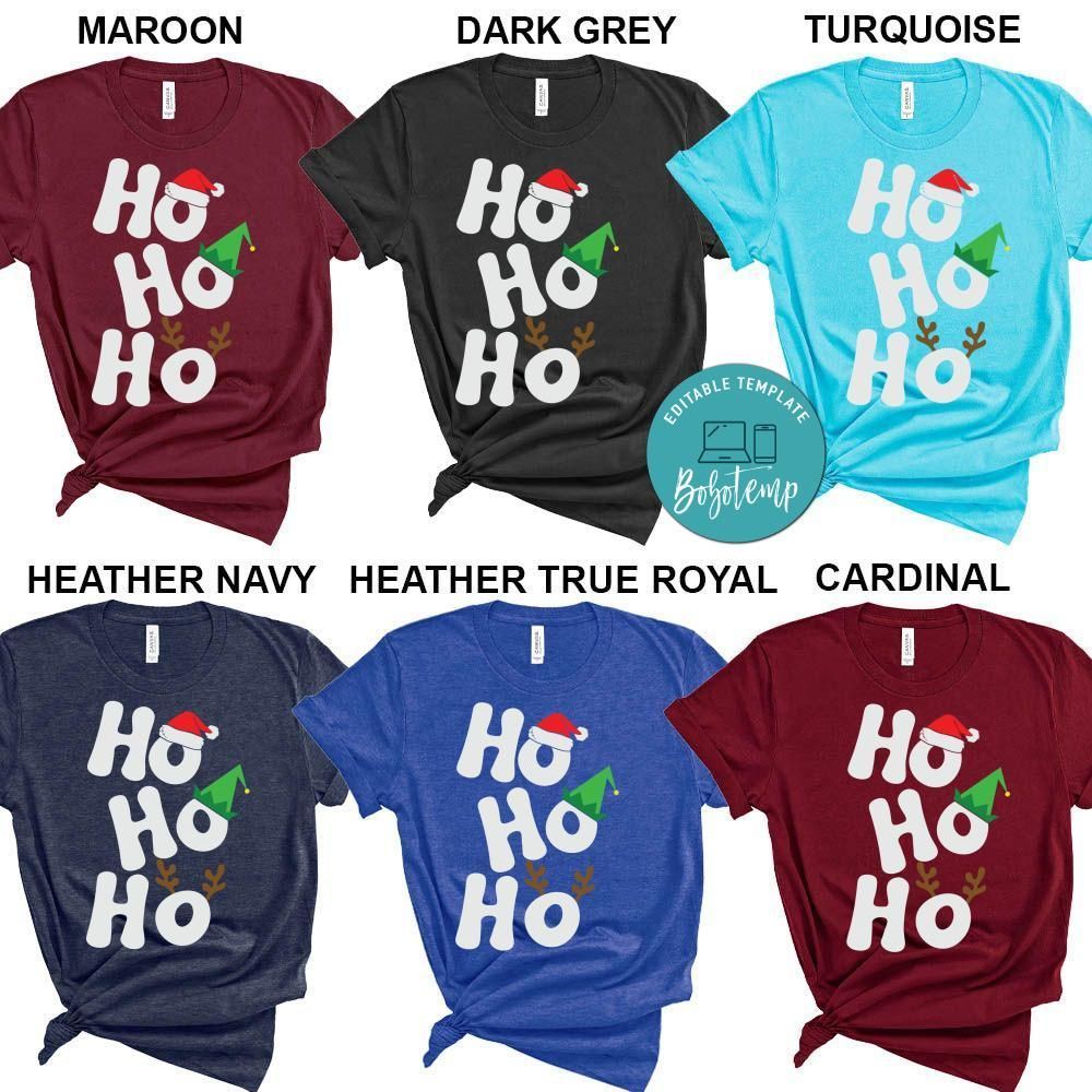 HO HO HO Santa Hat Christmas Shirt
