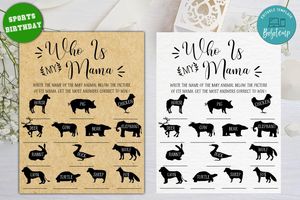Editable Who is My Mama Baby Shower Game Instant Download