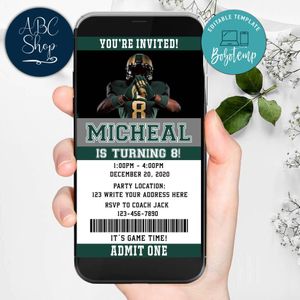 Electronic Michigan State Spartans Electronic Invite Birthday Invites Instant Download