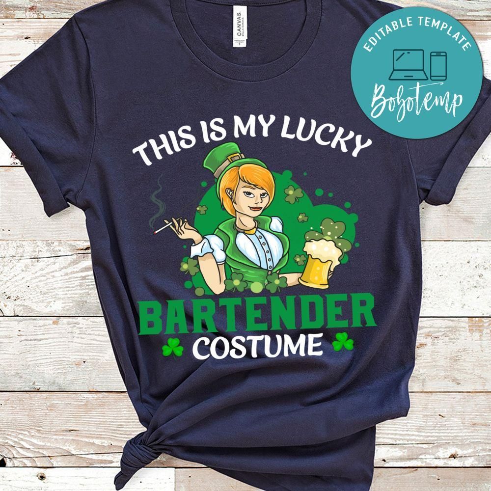 This Is My Lucky Bartender Costume Shirt