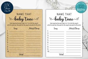 Printable Name That Baby Tune Baby Shower Game Instant Download