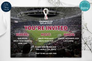 World Cup Invitation Instant Download