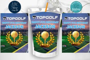 Top Golf Birthday Capri Sun Juice Label Instant Download