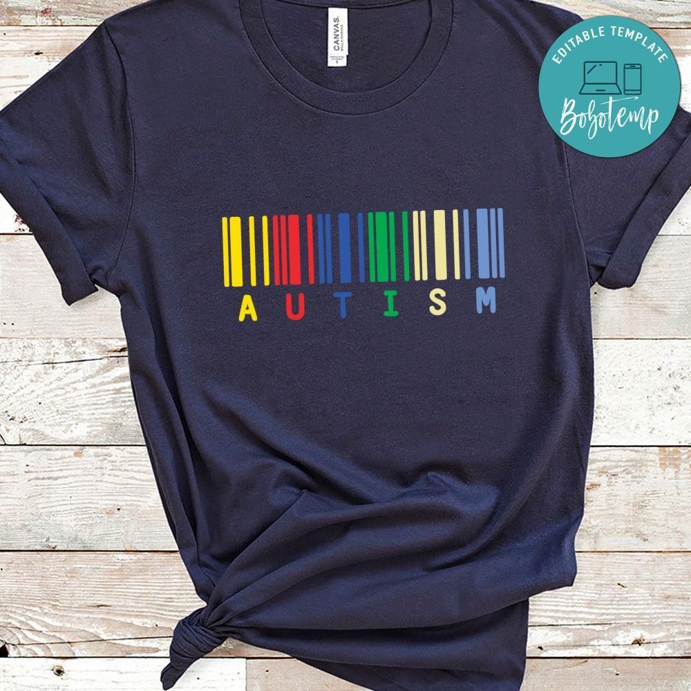 Autism Colorful Barcode Shirt