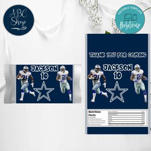 Dallas Cowboys Candy Bar Wrapper Digital File Printable Instant Download