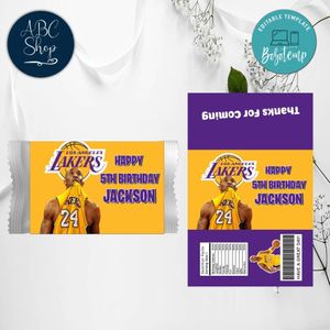 Kobe Bryant Los Angeles Lakers Candy Bar Digital File Printable Instant Download