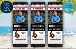 Ottawa Senators Birthday Ticket With Photo Invitation Instant Download