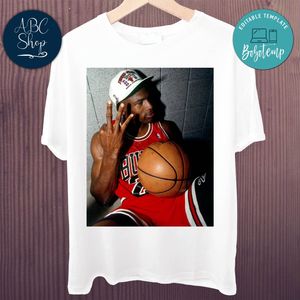 Printable Michael Jordan Basketball Atlet Champion Shirt Template DIY