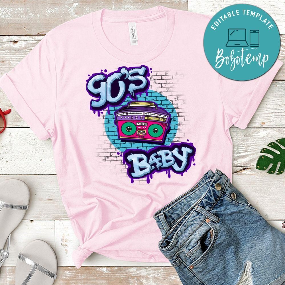 90's baby PNG file template