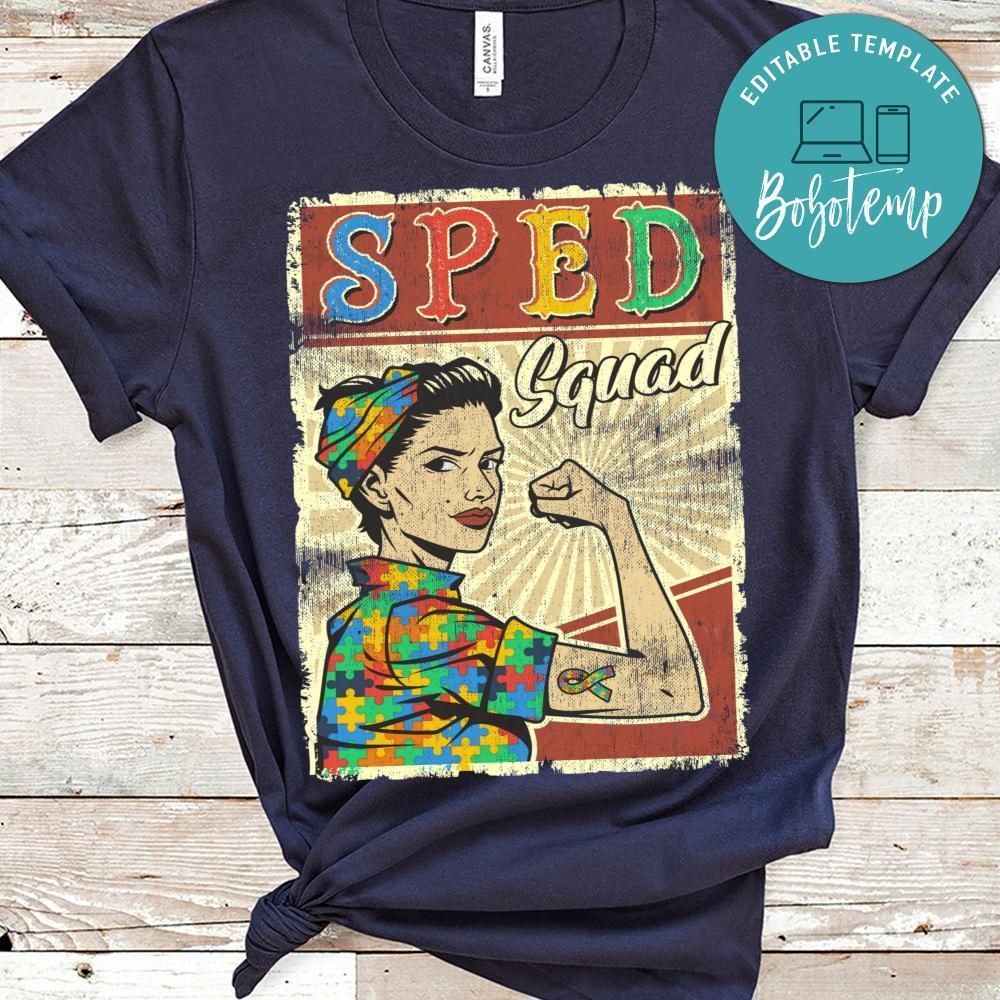 SPED Squad Woman PNG file template