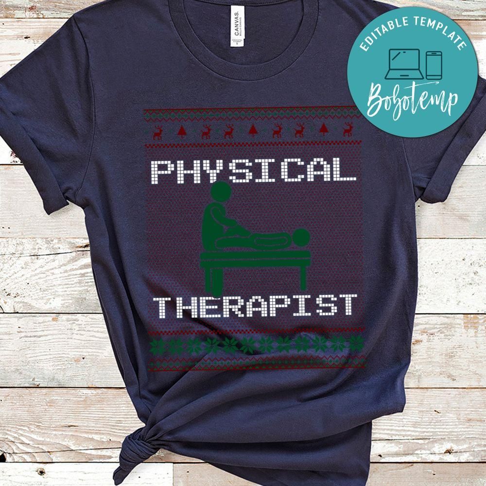 Physical Therapy Therapist Xmas Ugly Christmas Classic Unisex T-Shirt