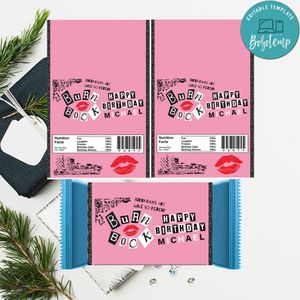 Mean Girls Candy Bar Wrapper Digital File Printable Instant Download
