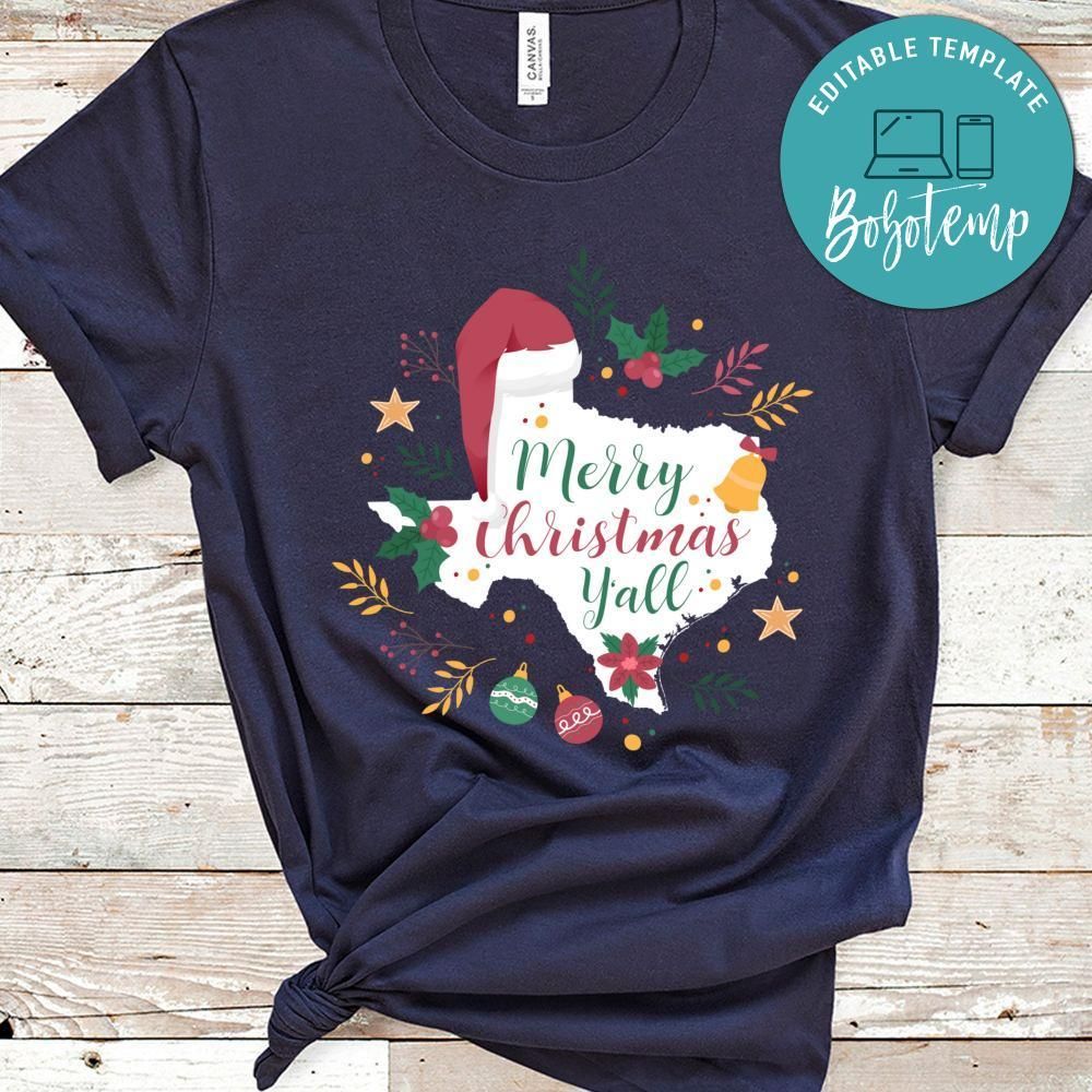 Merry Christmas Y'all Texas XMas Tee