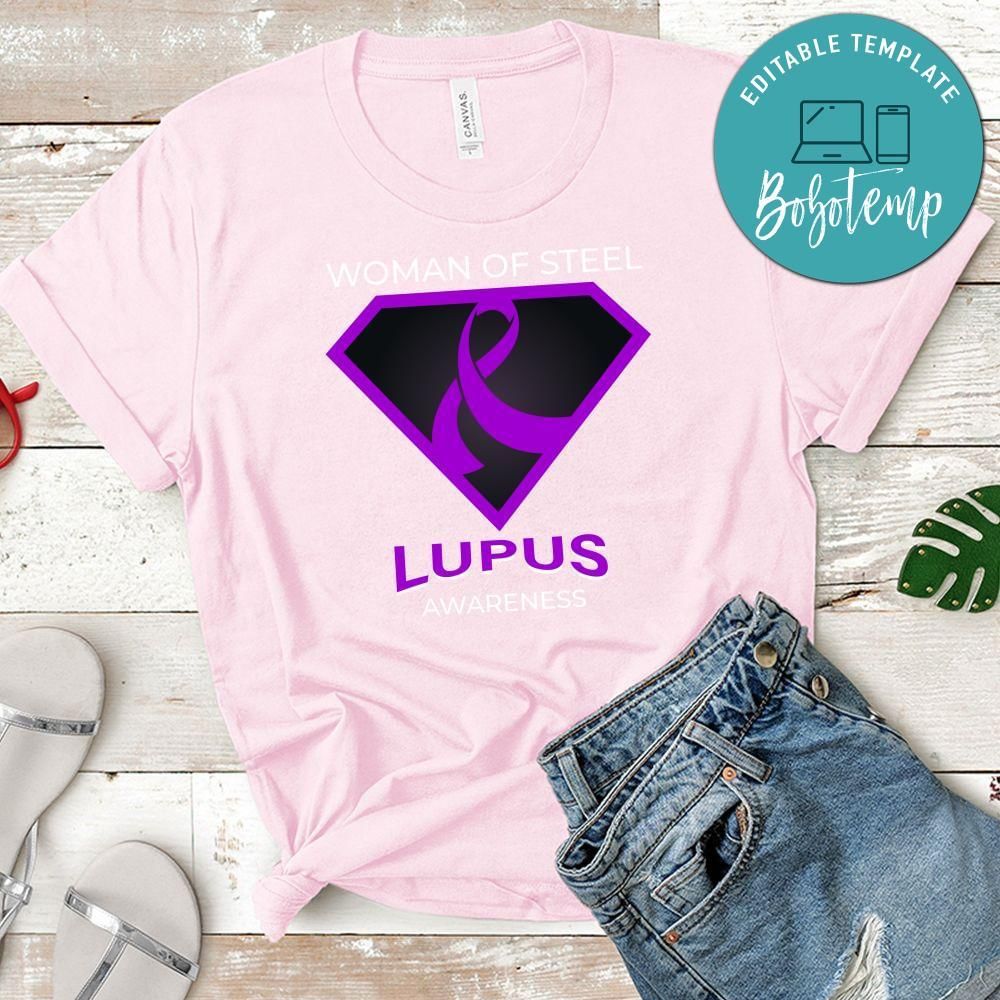 Woman of Steel Lupus Awareness PNG file template