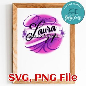 Airbrush PNG file template