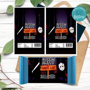 Killer Camp Halloween Rice Krispie Treat Digital File Printable Instant Download