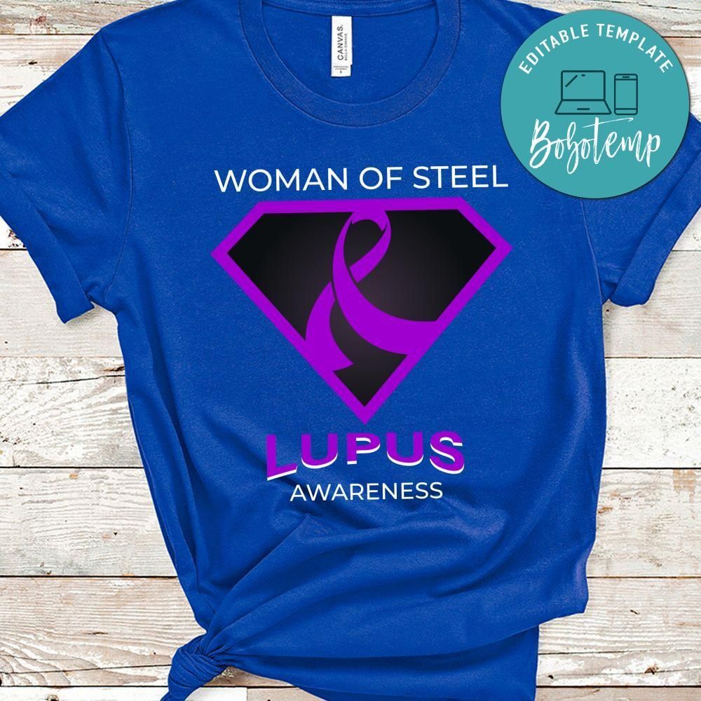 Woman of Steel Lupus Awareness PNG file template