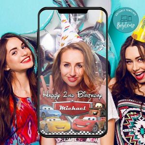 Disney Cars SnapChat Geofilter Customizable Template Instant Download