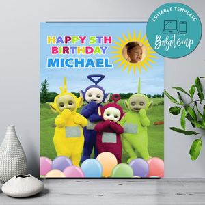 Teletubbies Birthday Party Backdrop Printable Instant Download