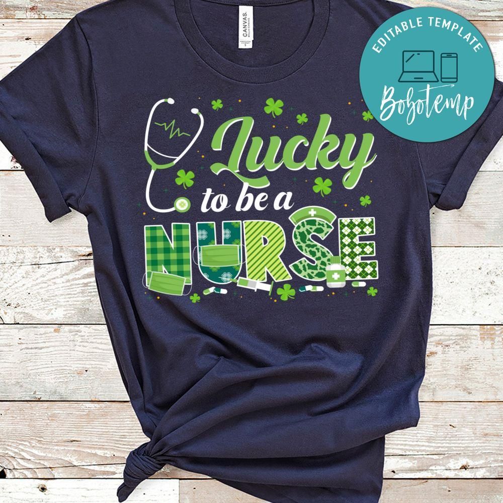 Lucky To Be A Nurse Shamrock Plaid St Patricks Day Classic Unisex Shirt