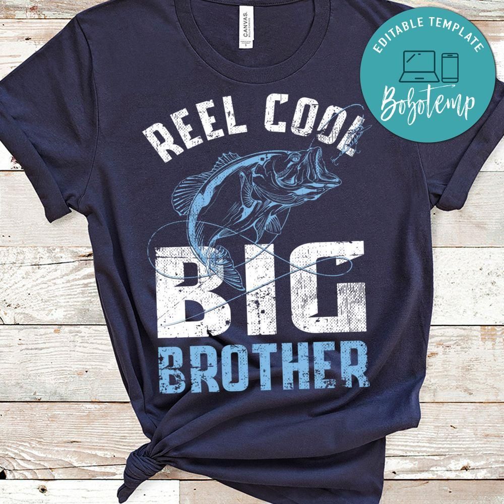 Reel Cool Big Brother Siblings Fishing Shirt