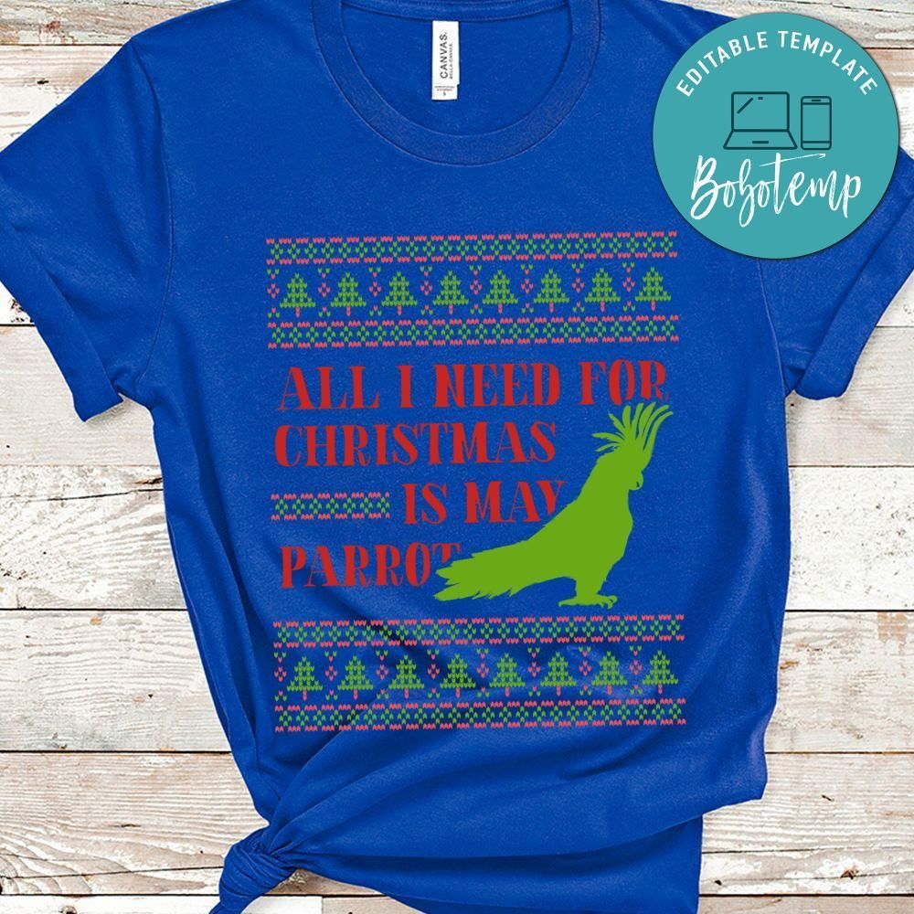 Cool Ugly Christmas Style Parrot T-shirt