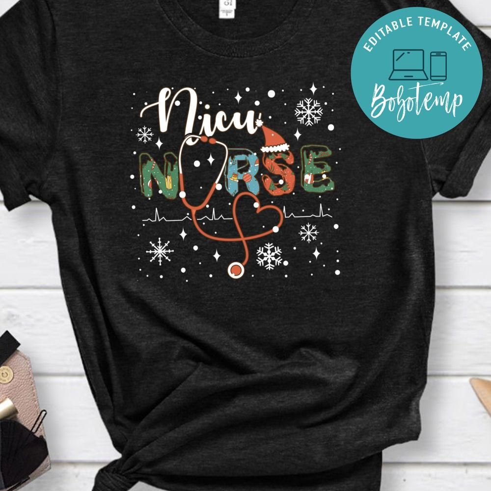 Nicu Nurse Christmas Shirt | Bobotemp