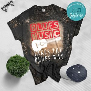Blues Music Takes the Blues Away Bleached Shirt