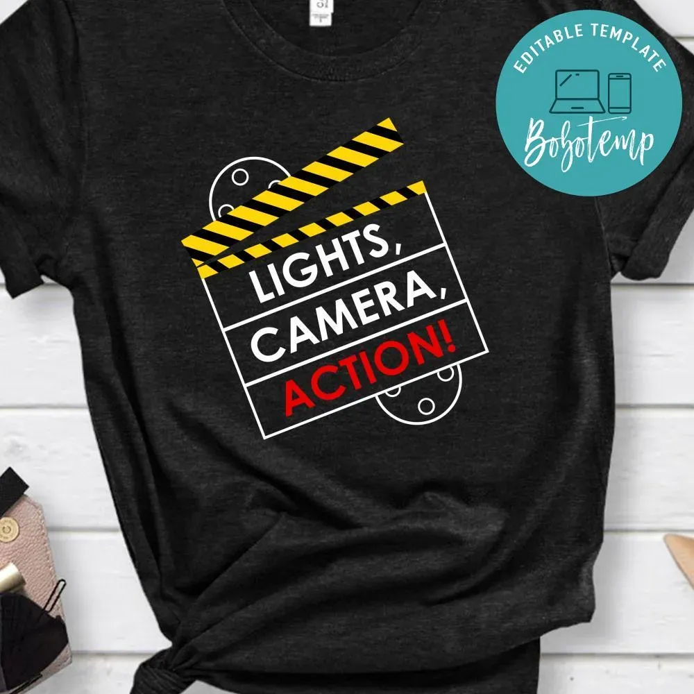Lights Camera Action PNG file template | Bobotemp Shop