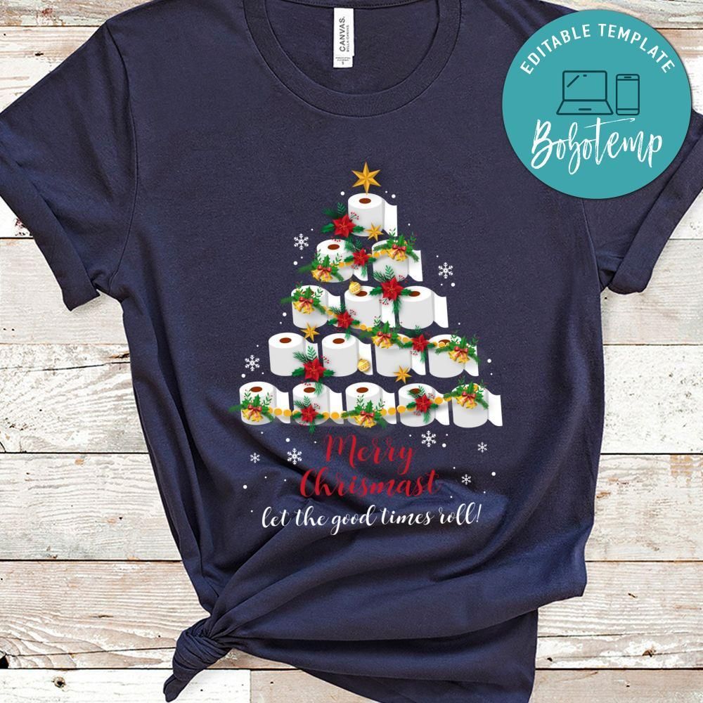 Funny Quarantine Christmas 2020 Toilet Paper Xmas Tree Gift T-Shirt