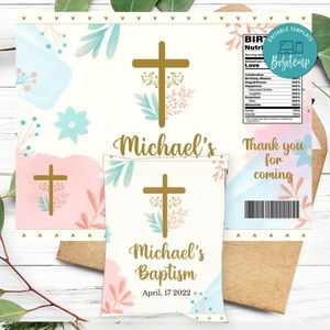 Baptism Chip Bag Digital File Instant Download