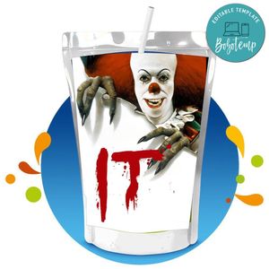 It Halloween Capri Sun Labels Digital File Printable Instant Download