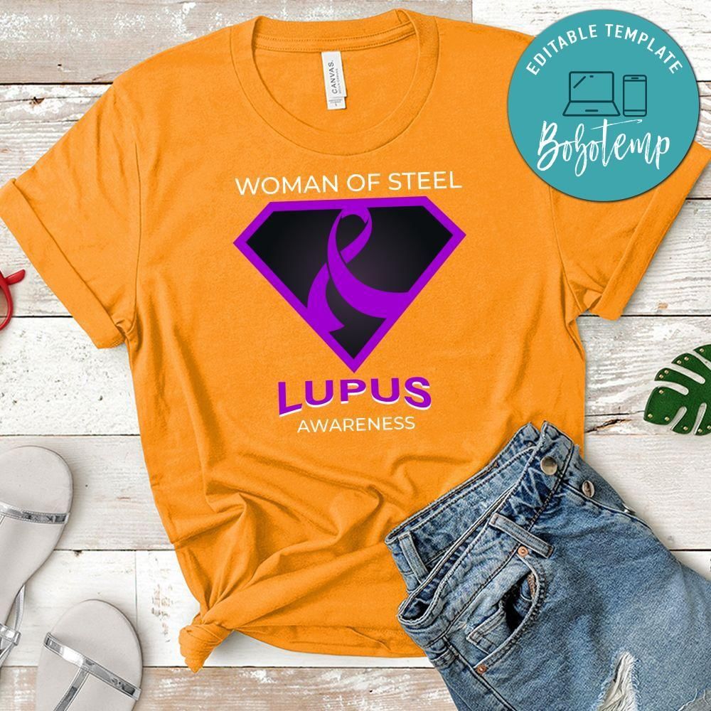 Woman of Steel Lupus Awareness PNG file template