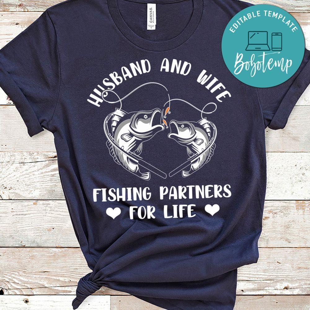 Wife and Husband fishing partners T-Shirt