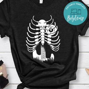 Skeleton Electric Guitar Halloween T-Shirt