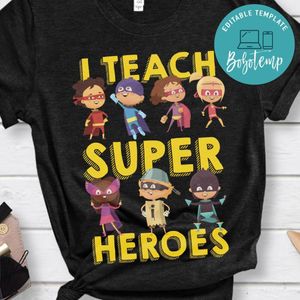 I teach superheroes PNG file template