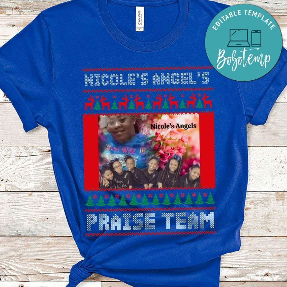 Christmas Custom Photo Team T-Shirt