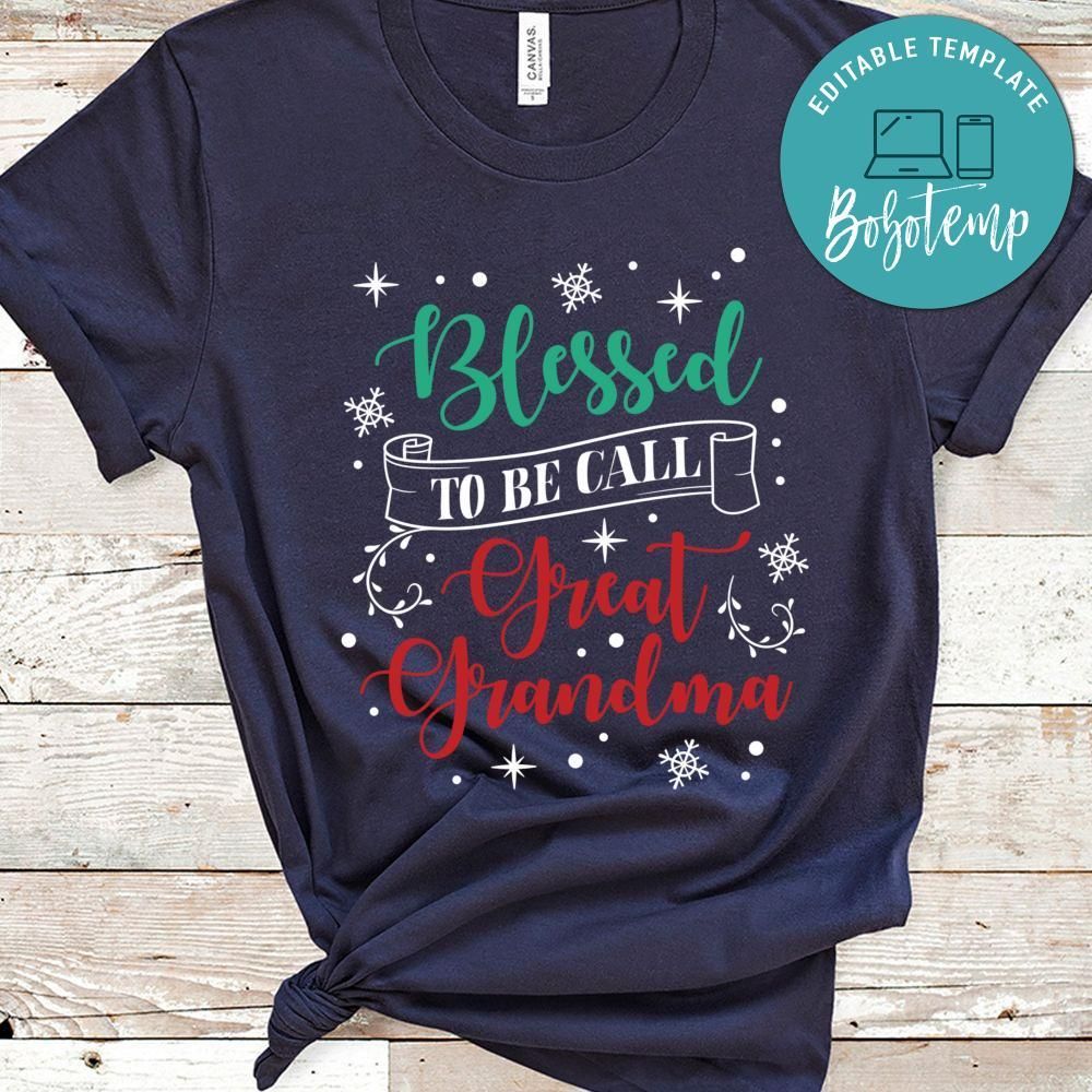 Blessed to be call great grandma Christmas Tee